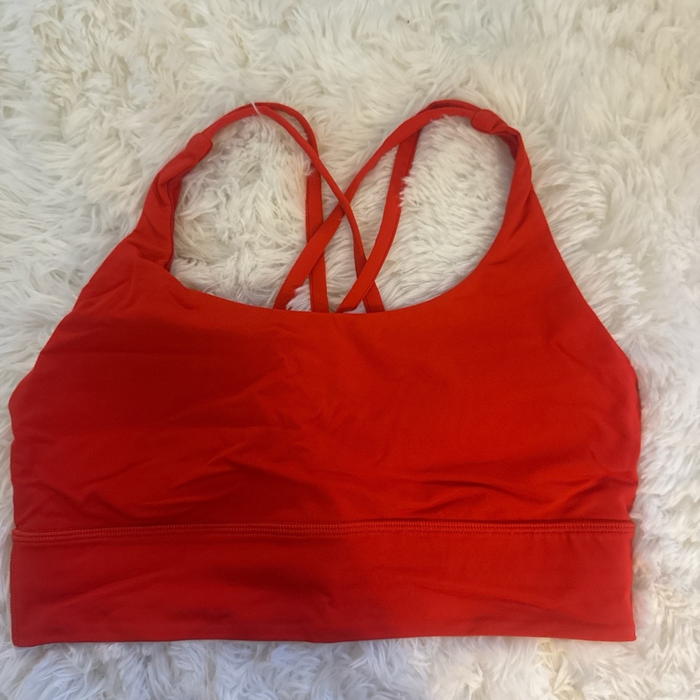 Lululemon Red Sports Bra Seamless Comfort